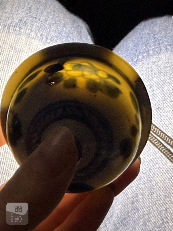 清康熙青花开光花鸟纹模印盖瓶 - 图17